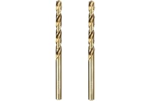 luwiscook HSS 5% Cobalt Jobber Drill Bit Set, 2pcs 8mm M35 Twist Drill Bits, 135° for Stainless Steel, Hard Metals, Cast Iron, Aluminium and Copper, Stored in A Plastic Box