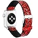 Produktbild Weihnachts Pailletten Lederband mit kleinem Schraubendreher, luxuriöses Ersatzarmband, funkelndes Armband, geeignet für Party, Dating, Freizeit Für Apple Watch Serie 1/2/3/4 38 / 40mm (rot)