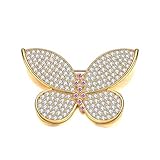 Präsentieren Sie den Brosche mit Eleganz dank der grün-blauen Box, die ihn enthält.