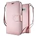 Produktbild Leathlux Galaxy S7 Hülle Pink , Reine Farbe Premium PU Leder Schutzhülle Bookstyle Tasche Schale TPU Case mit Trageschlaufe Standfunktion Cover für Samsung Galaxy S7 G930F 5.1"