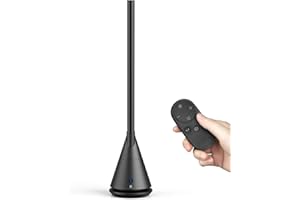 U ULTTY Ventilador de Torre, ULTTY Ventilador Sin Aspas, ventilador de pedestal portátil delgado de 100 cm con oscilación de 80°, 3 modos y 9 velocidadesTemporizador de 8 h, Negro