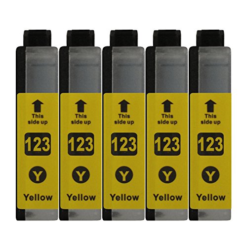 5 Druckerpatronen kompatibel zu LC123 Yellow für Brother DCP-J132W DCP-J152W DCP-J172W DCP-J552DW DCP-J752DW DCP-J4110DW MFC-J245 MFC-J470DW MFC-J650DW MFC-J870DW MFC-J4410DW MFC-J4510DW MFC-J4610DW MFC-J4710DW MFC-J6520DW MFC-J6720DW MFC-J6920DW