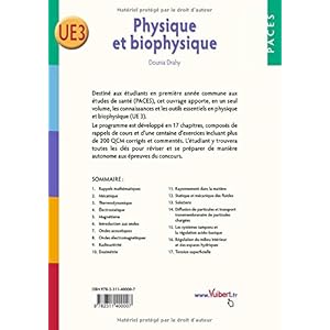 Physique et Biophysique - PACES UE 3 Livre en Ligne Physique et Biophysique - PACES UE 3 Livre en Ligne - Telecharger Ebook