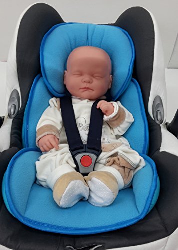 Sweet Baby ** SOFTY MAXI ** Sitzverkleinerer mit abnehmbarem Kopfteil / NeugeborenenEinsatz ( auch für Frühchen ) mit Sommer- und Polar-Winterseite für BabyAutositz Gr. 0/0+ wie z.B. Maxi Cosi, Römer, Kinderwagen, Babywanne, Jogger, Hochstuhl etc. - 3