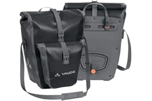 VAUDE Fahrradtaschen für Gepäckträger Aqua Back Plus, 2 x Hinterradtaschen wasserdicht, 51 Liter Volumen, Fahrrad Gepäckträge