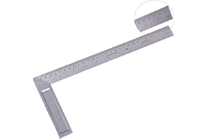 FEMONGY equerre charpentier, équerres de charpentier, regle equerre, Fabriqué en alliage daluminium, solide, facile à transporter, peut être utilisé pour le chantier de construction 300mm