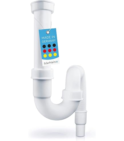 Tubo Di Scarico Per Lavabo 1'1/2 X 40 Mm - Con Ghiera In Metallo - Sostituzione Universale Per Cucina E Bagno
