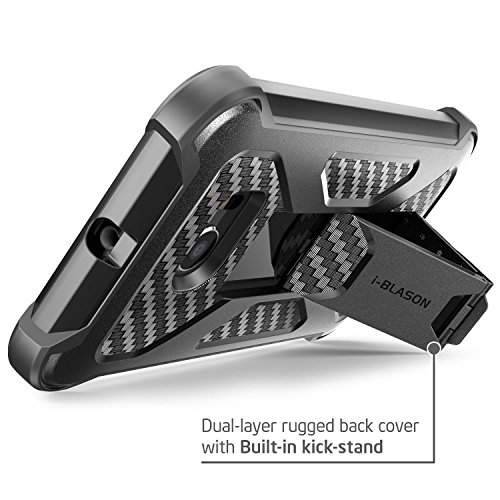 i-Blason Carcasa para HTC 10  Lanzamiento en 2016   Funda Serie Prime con Soporte  Robusto  y Clip de sujeci  n para cintur  n Giratorio  Negro 