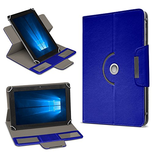 NAUC Universal Tablet Tasche mit Ständerfunktion Hülle für 9.7 - 10.1 Zoll Tablet Schutztasche in Blau Schutzhülle Stand Tasche Etui Cover Case hochwertige Verarbeitung 360° drehbar