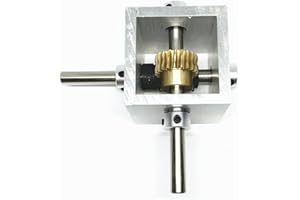 PGFUN 1:10 Right Angle Worm Gearbox 90° Angle Drive Steering Gear Device 20 Teeth Reduction Gearbox Simple Mechanical DIY Module with 8mm Shaft