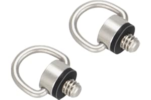 ZTOWOTO Cinghia per fotocamera con anello a D da 2 pezzi Viti da 1/4 ", viti di fissaggio rapido per cinghie per fotocamera, treppiedi per fotocamera, supporti per action cam (Screws)