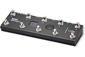 PAINTAUDIO MIDI Captain Controlador de pie multi-efectos para teclados sintetizador USB-MIDI software musical Bias con función Time Engine Soporte para todos los PC/CC/Note commander 10 interruptores