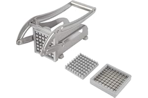 LSAARDTH Taglia patate fritte con lame 2 dimensioni - Tagliapatate professionale in acciaio inox Dicer Chips Affettatrice per verdure