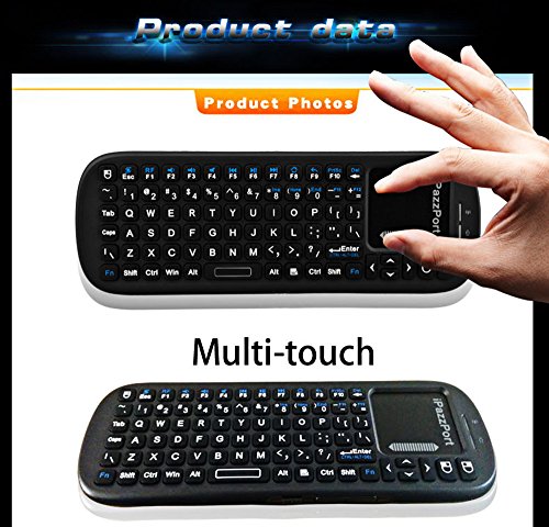 Tastatur Touchpad Maus, damark (TM) Ipazzport KP-810–19S 3 in 1 2.4 GHz Mini Wireless Air Mouse Handheld Full funktionsfähige Qwert Tastatur mit Touch Pad Englisch/Russisch Version - 5