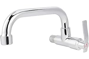 AUNMAS Kitchen Tap, G1/2inch Cold Water Wall Mounted Kitchen Faucet Silver Single Washing Basin Sink Tap Mixer for Home Use