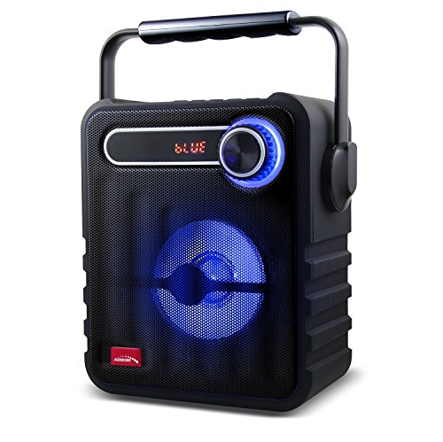 Audiocore AC810 FM USB Altoparlante Portatile Bluetooth Black,1200mAh Potenza PMPO 75W Radio FM MP3 Illuminazione a LED