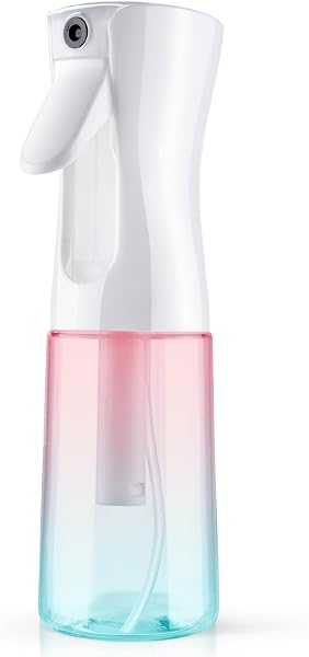 URAQT Sprühflasche, 200 ml Zerstäuber Sprühflasche Haare Klein, Salon Wasserspray Spray Bottle Hair, Wassersprühflasche Sprühflaschen für Frisuren, Pflanzen zum Putzen (200 ml – Farbverlauf rosa-grün) - 1