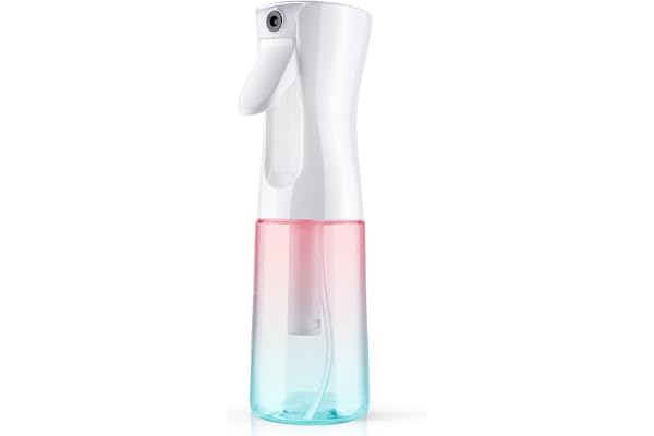URAQT Bouteille de Vaporisateur pour Cheveux, 200ml Vaporisateur Rechargeable Visage Coiffeur, Bouteille Mist Spray Vide Réutilisable, Pour Salon, Jardinage et Soins de la Peau,Rose + Vert