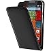 Produktbild PhoneNatic Kunst-Lederhülle für Motorola Moto X 2014 2. Gen. Flip-Case schwarz + 2 Schutzfolien