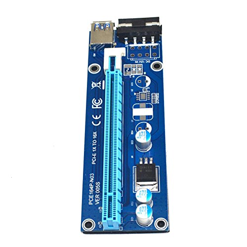 0 6 M USB 3 0 PCI-E Express 1 X a 16 X Extender Riser Tarjeta de adaptador con cable de alimentaci  n SATA