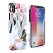 Price comparison product image Ted Baker Official Premium Quality SID Soft Feel Hard Shell for iPhone X - Highly Protective Cover for Womens/Girls - Chatsworth Bloom (Mid Grey)