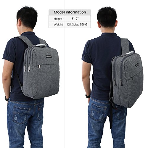Wasserdicht , stoßfest und leicht Oxford Fabric 15.6 „Laptop-Computer-Rucksack Messenger Bag Tablet Aktenkoffer -Rucksack Daypack Reise Rucksack College Book Taschen Schultasche - 6