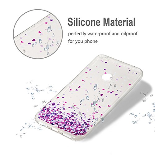 Funda Huawei P8 Lite 2017  CaseLover Huawei P8 Lite 2017 5 2  Carcasa Case Silicona Gel Clear Ultra Fina Flexibilidad Transparente Anti-rasgu  os Impresi  n Est  tica Cover para Huawei P8 Lite 2017 - amor corazon