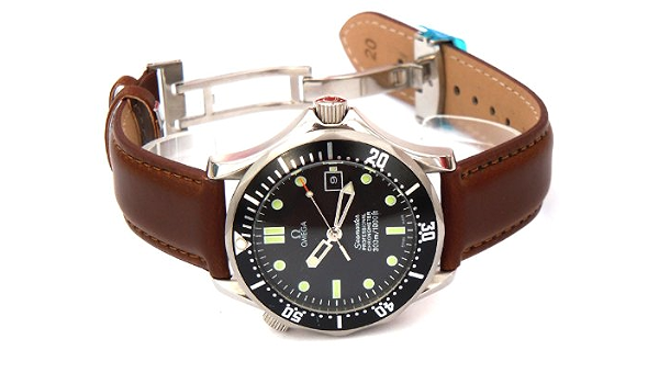 20mm Brown Leather Watch Strap on 