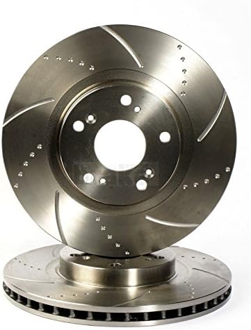 Mini John Cooper Works Rear Dimpled Grooved Brake Discs Set