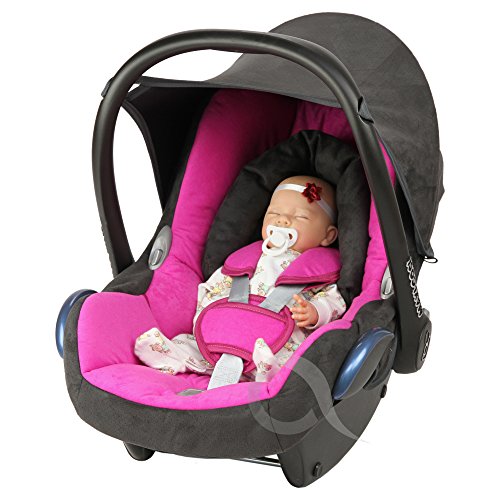Replacement Seat Cover fits Maxi-Cosi CabrioFix Group 0+ Infant Carrier FULL SET (fuchsia)