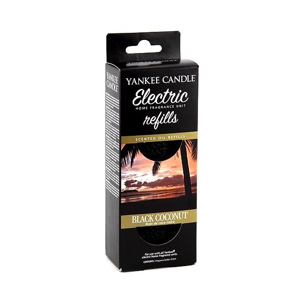 Yankee Candle ScentPlug Air Freshener Refill, Black Coconut, Glass, EHF