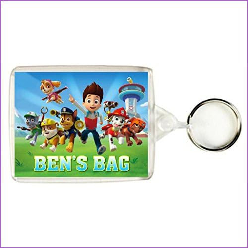 Personalised PAW PATROL Keyring / Bag Tag - Ideal for Lunch Boxes, School Bags etc.