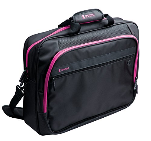 König CSNBB300PI Notebook-Tragetasche, Schwarz/Rosa