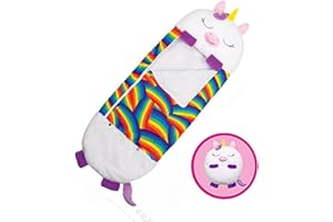 Tianbi Oreiller de jeu et sac de couchage, 2 en 1, coussin de sieste en forme d'animal de dessin animé, pyjama monobloc pour enfants, portable et amusant