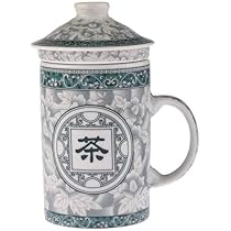 Tazza Da Tè Cinese In Porcellana Blu E Bianca Con Drago - 500ml Con Coperchio, Regalo Elegante - Foto 5