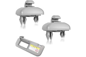 Azlanway Clip per parasole, 2 pezzi Clip per parasole auto per A3 A4 A7 Q3 Q5 S4 S5 B6 B7 B8 (8E0 857 562), Supporto grigio per parasole per guidare senza abbagliamento