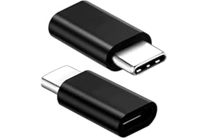 VMOJO USB C auf Micro USB OTG Adapter, USB3.1 Typ C Stecker auf Micro USB Buchse Adapter Konverter 56K Widerstand für Samsung Galaxy Note 10 9 S20 S10 S9, MacBook Pro Air - Schwarz (2 Stücke)