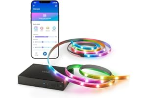 WiZ HDMI Sync Box con retroiluminación de TV - Sincroniza la luz con tus películas, juegos y música - HDMI 2.0 - Soporta 4K a 60Hz - Tira LED RGBIC para televisores de 55 a 65 pulgadas