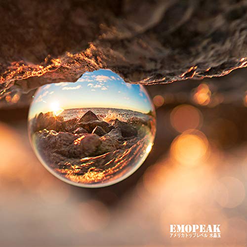 Emopeak Photograph Lens Ball with Crystal Stand 80mm, LenBa Pro Original K9 Clear Crystal Ball, Luxury Lens Ball, Photography Accessory, 3.2"