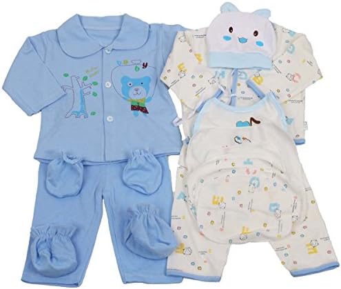 Newborn Baby 18 Piece Layette Set Unisex Essentials Bundle 0-6 Months Blue