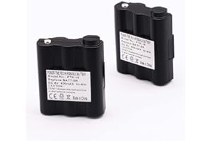 SHAWOROCE Lot de 2 batteries NI-MH 800 mAh 6 V PB-ATL/G7 BATT-5R pour appareils radio Midland Talkie Walkie G7 G7 Pro G9 Alan Atlantic Serie avec un sac