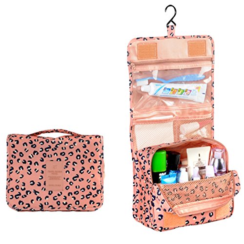 Women Lady Flower Pattern Zipper Multi-funtion Toiletry Bag Container Travel Case Makeup Box