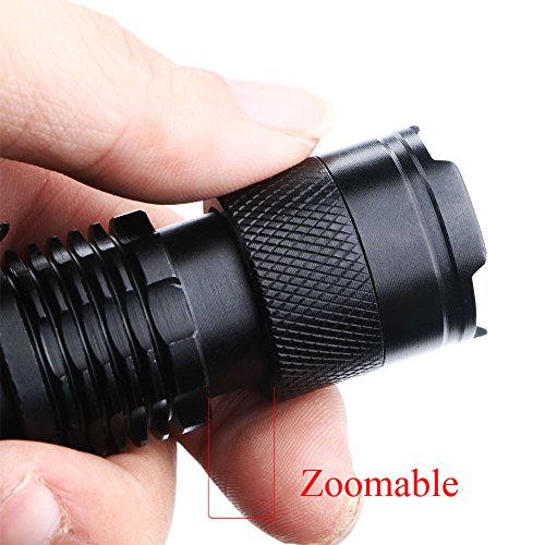 Enjoydeal 7W 300LM mini Q5 LED ZOOMABLE Taschenlampe Handlampe Camping Flashlight schwarz 1 Dateien - 4