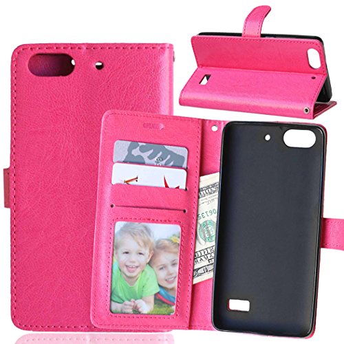 Nancen Huawei G Play Mini / Honor 4C (5,0 Zoll) Lederhülle Neu Style Acht Farbe Weich PU Flip Case Ledertasche / Schutz Etui, Einfach Vintage Kollektion Karten Slot Foto Wallet Hülle Handy Tasche Zubehör