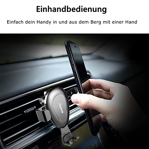 iPhone Porta Cellulare da Auto, Flypanda Supporto Auto Smartphone da Auto GravitÃ  Universale 360 Gradi di Rotazione per iPhone X 8 7 6S 6 Plus 5 5s / Samsung galaxy s8 S7 edge S6/ Huawei Honor 9/ Sony/ LG/ Xiaomi/ GPS ecc (Grigio)