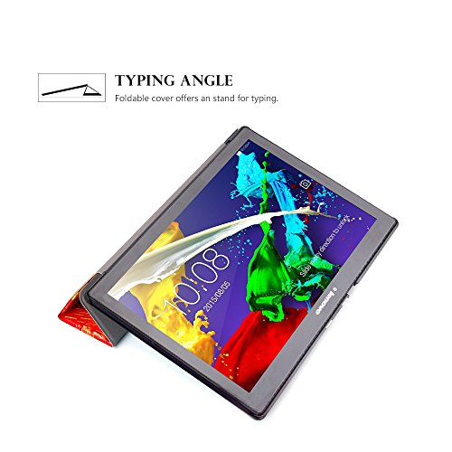 Lenovo Tab 2 A10 / Tab3 10 Plus / Tab3 10 Business Hülle – Schutzhülle mit Auto Aufwachen / Schlaf Funktion für Lenovo Tab 2 A10-30 / A10-70 / Tab3 10 Plus / Tab3 10 Business 10.1″ Tablet, Weizenfeld - 5