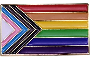 AOTEMAN Progress Pride Flag LGBTQ Anstecknadel - LGBT Ally Badge Gleichwertige Gay Lesben Bisexuelle Transgender unterstützt Regenbogen-Brosche