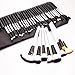 Olym Store 36pcs Black Handle White Hair Cosmetic Brush Set