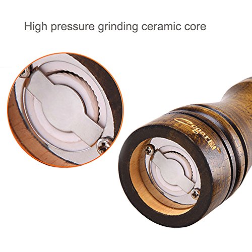 Nature Gewürzmühlen Eichenholz 5.7 * 1.96 Zoll Pfeffermühle Salzmühle - 6