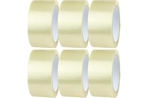 MARKQ Clear Packing Tape | 2 inches x 50 yards Strong Heavy Duty Packaging Tape for Sealing Parcel Boxes, Moving Boxes Houses, Large Postal Bags, Office Supplies [6 Rolls]